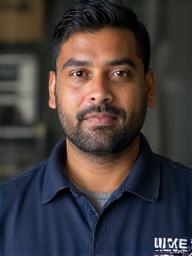 Portrait of Vikram Singh, Senior Technician at Wheels & Gears.